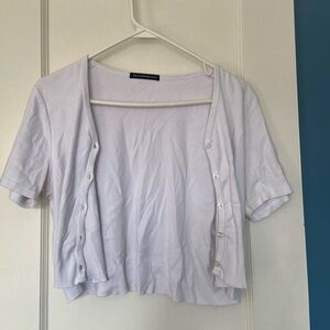 Brandy Melville White Button Down Jessie Top